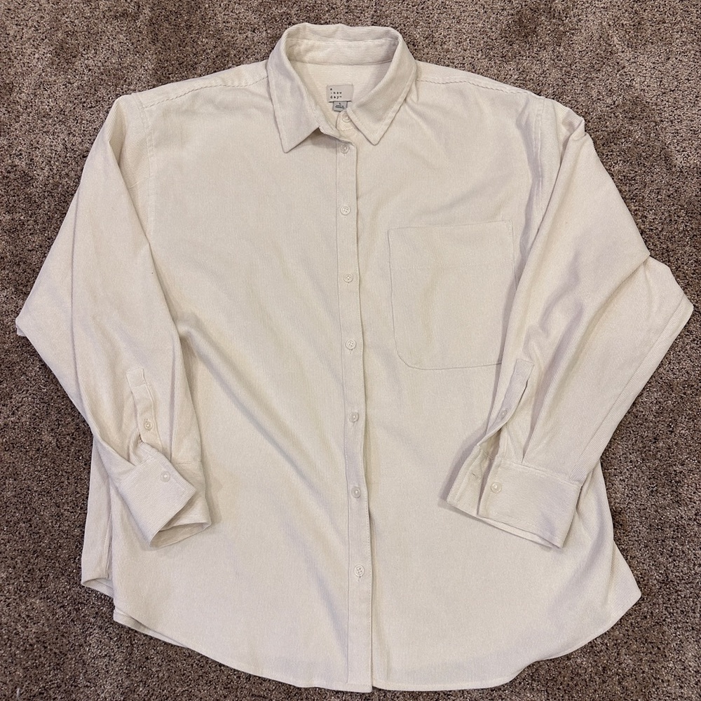 Women’s corduroy button up